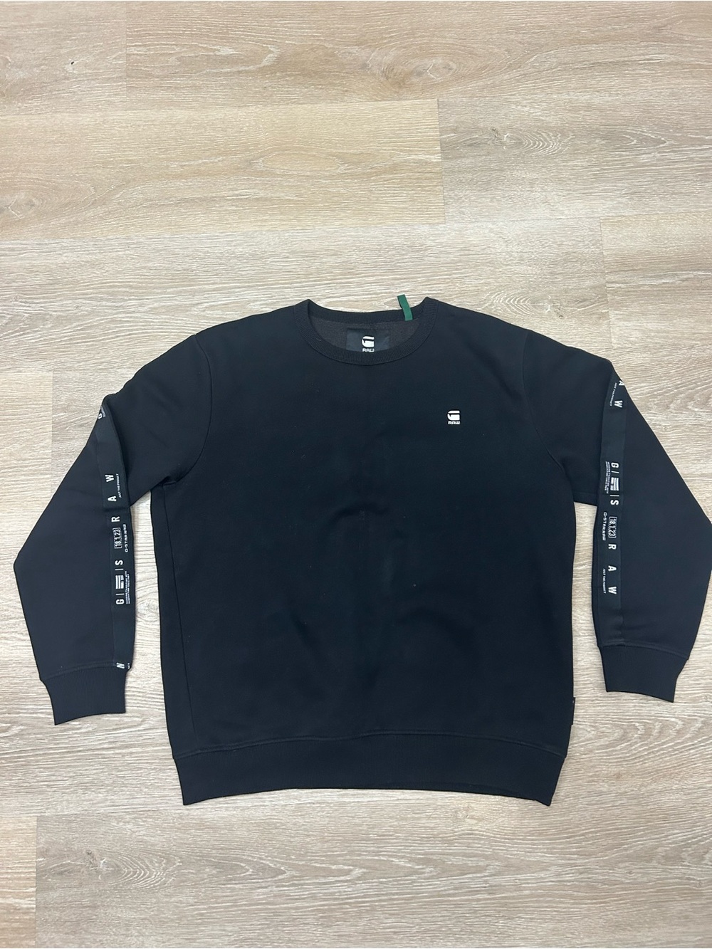 G-Star RAW Men's Dark Black Sport A Tape Ashor Pullover Sweatshirt XXL